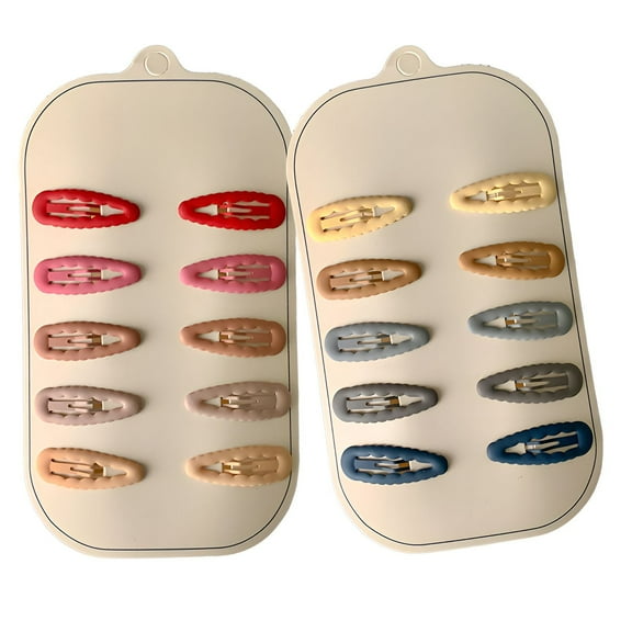 DESIGNICE 2Pcs Baby Hair Clips,Simple and Chic Design Toddler Hair Clips,Heart and Stripe Design girls hair clips,Colormixing1