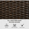 thumbnail image 4 of 113 Gallon Outdoor Rattan Deck Storage Box, Brown PE Wicker Patio Cushion Box with Waterproof Liner & Gas Spring Lid, 46.1" L for Garden, Pool, Deck and Backyard, 4 of 7