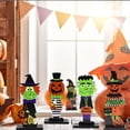 thumbnail image 4 of Adornos De Madera Para Halloween Artesanías De Madera Escritorio Decorativo Calabaza Bruja Hombre Adornos Decoración De Fiesta En Casa 5 Uds Monstrate HA037320-00, 4 of 6