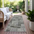 thumbnail image 6 of Addison Rugs Chantille Indoor/Outdoor Transitional Squares Taupe Washable Runner Rug, 2'3" x 7'6", 6 of 6