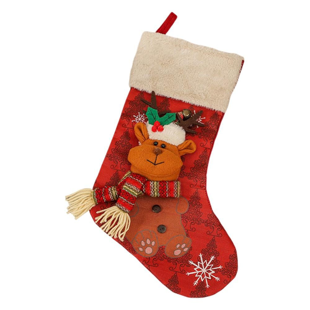Disney Mickey Mouse Christmas Stocking with Plush Cuff 8.5" NEW 