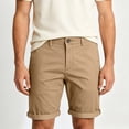 thumbnail image 6 of LEKWK Casual Shorts for Men Flat Front Chino Shorts with Belt Loops Button Closure Rolled Hem Relaxed Fit for Golf Travel Summer Everyday Wear Coffee L, 6 of 7