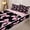 Black Pink, variant on Manfei Pink Checkered Bows Black Print Zipper Twin Comforter Sets with Fitted Sheet and 2 Pillowcases for Girls, Cute Ribbon Bows Zipper Bedding Set, Pink Reversible, 4-Piece