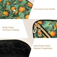 thumbnail image 5 of FORMRS Makeup Bag Travel Cosmetic Organizer for Women Fold Flat Zipper Pouch with Handle, Orange Tree Pattern, 5 of 8