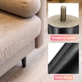 thumbnail image 3 of Paquete de 4 patas de muebles, patas redondas de madera de 2 pulgadas, pies de silla de repuesto para sofá, silla, negro, 3 of 6