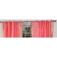 thumbnail image 2 of Pink  Tie Top  Sheer Sari Curtain / Drape / Panel   - 80W x 108L - Pair, 2 of 2