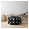 thumbnail image 3 of HomeRoots 518254 20 x 24 x 24 in. Black Cotton Round Animal Print Pouf Ottoman, 3 of 5