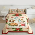 thumbnail image 2 of Manfei Winter Cute Snowman Bedding Comforter Set for Kids, Poinsettia Floral Plant Twin Comforter Sets, Merry Christmas Reversible Bedding Set, Lightweight Room Decor, 2-Piece, 2 of 8