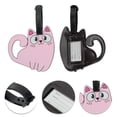 thumbnail image 3 of Unique Bargains 1 Pc Cat Pattern Luggage Tag for Travelling Light Pink, 3 of 4