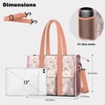 thumbnail image 5 of Teacher Tote Bag,Rainbow Princess Castle Pattern Teacher Utility Tote Bag,Large Work Tote Bags for Women with Multiple Pockets,Top Zipper Closure,13.8x10.6x6.7 Inch, 5 of 5
