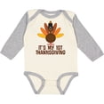 thumbnail image 3 of Inktastic My 1st Thanksgiving Turkey Boys or Girls Long Sleeve Baby Bodysuit, 3 of 5