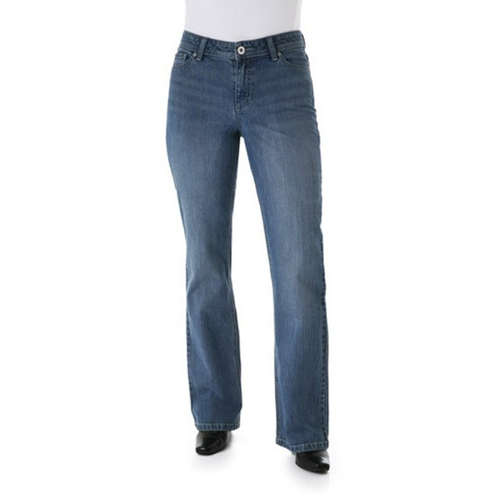 Wrangler - Women's Midrise Flap Pocket Bootcut Jeans - Walmart.com ...