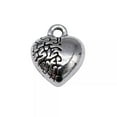 thumbnail image 2 of HOOUN 150 Pcs Antique Silver 3D Heart Charms Pendant 12x10MM C14912, 2 of 3