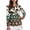 Aztec Cow Print, variant on Candy Canes Women Golf Shirts Xmas Tree Long Sleeve Golf Tennis Shirts Christmas Activewear Tops Breathable Sport Shirts Athletic Workout Shirts Size XL