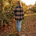 thumbnail image 7 of Dweltoz Womens Plaid Shirts Casual Button Down Blouses Basic Long Sleeve Collared Shackets 2026 Fall Dressy Shirts Trendy Office Tops With Pockets,Multicolor S, 7 of 7