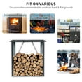 thumbnail image 5 of Kosynda 3x5ft Metal Firewood Rack with Sloped Roof, Steel Log Storage Rack Shed Wood Holder for Backyard, Garden, Winter, Outdoor, Black, 5 of 7