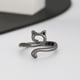 thumbnail image 1 of Hook line geometric cat ring opening adjustable fashion animal ring jewelry Couple jewelry Valentine's Day gift, 1 of 4