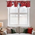 thumbnail image 2 of Merry Christmas Tie Up Valance Curtains for Windows, Kitchen Curtains Window Treatments, Xmas Snowman Snowflake Winter Holiday Short Window Shades Valances for Bedroom Bathroom Cafe 42"x18", 2 of 8