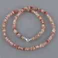 thumbnail image 4 of 925 Sterling Silver Necklace with Rough Andesine Nugget Beads White Rhodium Finish (60 cm), 4 of 6