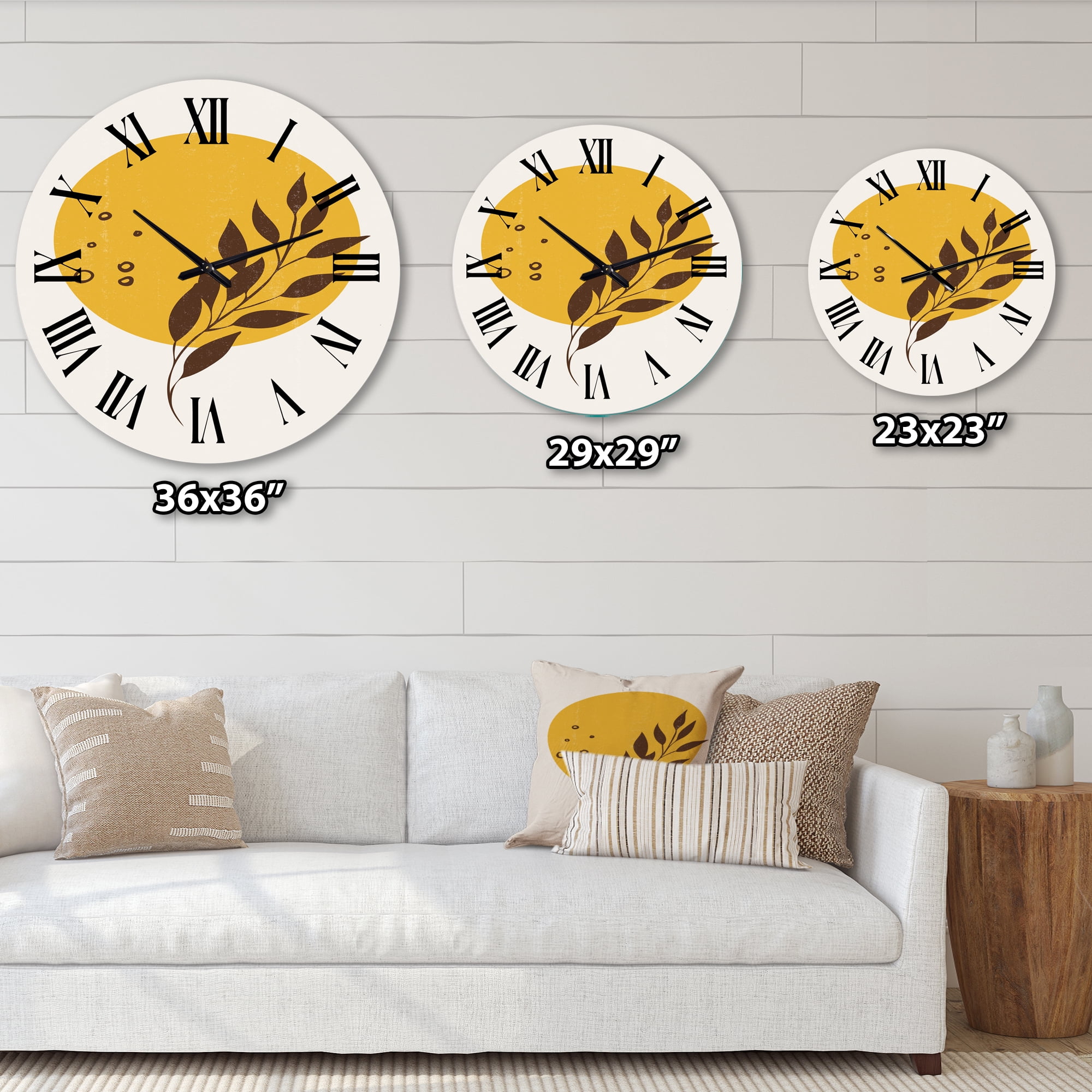 Designart 1 in Modern,Contemporary Wall Clock