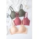 thumbnail image 2 of Ropa interior sin marcas Sin aros Pequeños frunces en el pecho Refuerzos superiores Fruncido lateral Pecho auxiliar Antiflacidez Escote en V profundo Sujetador sexy para chicas, 2 of 6