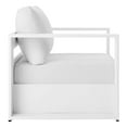 thumbnail image 3 of Modway Tahoe Outdoor Patio Powder-Coated Aluminum Armchair in White White, 3 of 8