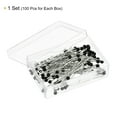 thumbnail image 3 of Uxcell Sewing Pins Ball Glass Head Quilting Pin for Dressmaker, Black 100 Pack, 3 of 5