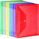 thumbnail image 1 of FloreceBien - Paquete de 12 sobres de plástico, sobres de polietileno, bolsas de archivo transparentes A4, carpetas de documentos, organizadores de documentos con botón a presión para organizar, 1 of 5