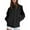 Black, variant on Tiijoy Women's Hooded Windbreaker Jacket Full-Zip Solid Casual Relaxed Fit Jacket Outerwear