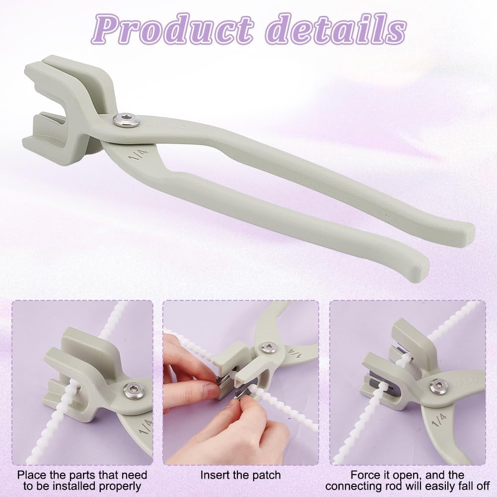 1 Set Alloy Mounting Pliers Alloy Pliers with Gaskets 20mm Height Doll Skeleton Joint Tool Doll Skeleton Installation Pliers Universal Metal Pliers Hand Tools for Handmade Craft Making Doll Making