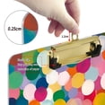 thumbnail image 6 of FORMRS Acrylic Clipboard with Low Profile Clip Standard A4 Letter Size, 12.5" x 9", Dark Colorful Circles, 6 of 8