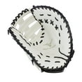 thumbnail image 2 of Mizuno Mvp Prime Fastpitch Softball First Base Mitt 13", Size 13, Right Hand: White-Black (R009), 2 of 2