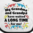 thumbnail image 4 of Inktastic My Grandma and Grandpa Have Waited a Long Time for Me Boys or Girls Baby Bib, 4 of 4