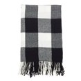 thumbnail image 1 of Fennco Styles Buffalo Plaid Collection Modern Tassel 50 X 60 Inch Throw - Black Throw Blanket For Banquets, Christmas, Special Events And Home D Cor, 1 of 4