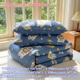 thumbnail image 5 of JOLUSERE 2-Piece Outer Space Blue Comforter Twin Set,Soft Bear Astronaut Planet Quilt Bedding Set for Kids Boys, 5 of 9