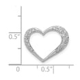 thumbnail image 4 of Belle Amore Sterling Silver Rhodium Diamond Heart Chain Slide, 4 of 6