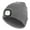 Gray, variant on Beanie with a Light, Ideal Christmas Stuffers Gifts for Men, USB Lighted Knitted Cap Black