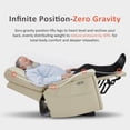 thumbnail image 6 of MCombo 450LB Oversized Dual Motor Power Lift Recliner Chair for Big Tall Elderly, Hidden Cup Holders, Faux Leather, Cream White, 6 of 10