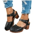 thumbnail image 5 of Mostsola Closed Toe Sandals for Women 2025 Trendy Ankle Strap Heels Hollow out Dress Shoes, 5 of 8