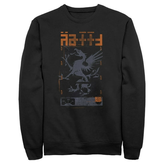 Men's Rebel Moon Griffin Badge Sweatshirt Black Large