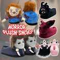thumbnail image 2 of Michael Myers Chucky zapatillas de felpa para mujer, zapatos de Casa de terror, conejo Diablo, negro, sangre oscura, Señor, cálido, suave, divertido, 2 of 5