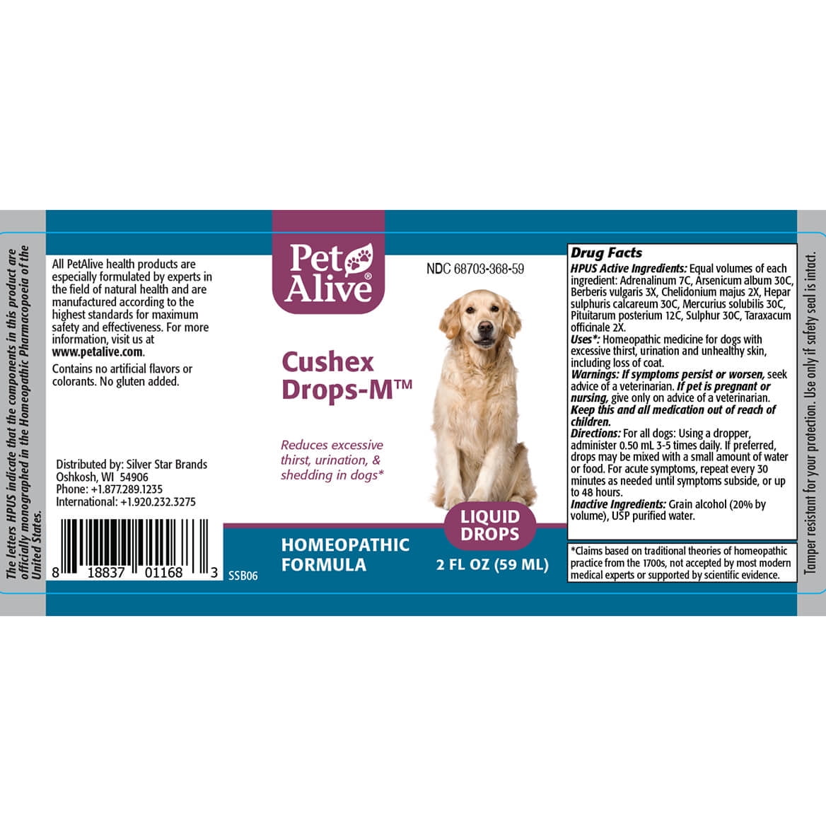 PetAlive Cushex Drops M Cushing s Disease Pet Supplement 2fl oz. 59ML Walmart