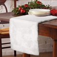 thumbnail image 4 of Hbdhejl Table Flag White Plush Table Flag Dining Room Family Table Decorative Cloth White Snowflake Decorative Table Flag, 4 of 5