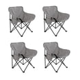 thumbnail image 1 of Sillas De Camping Playa Pesca Plegables Impermeables Set 4 Color Gris, 1 of 3
