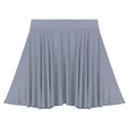 thumbnail image 4 of Zaldita Women's Versatile Mini Skater Skirt Plain Pleated Casual Mini Skirt Stretchy Flared Mini Skirt Grey One Size, 4 of 7