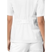 Adar Universal Scrubs For Women - Lapel Collar Buttoned Scrub Top
