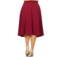thumbnail image 3 of Women's Casual Basic Plus Size High Waist A-Line Mid-Length Skirt, 3 of 5