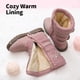 thumbnail image 2 of Dream Pairs Botas de nieve de invierno para niñas Zapatos de media pantorrilla con forro de piel sintética KLOVE Dream Pairs KLOVE, 2 of 5