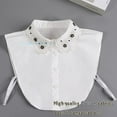 thumbnail image 7 of LoudSung False Collar Detachable Half Shirt Blouse Embroidery Floral Lace Dickey Fake Collar Elegant for Women Girls, 7 of 7