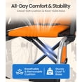 thumbnail image 4 of VOCIC Ultra Lightweight Wheelchair for Adults, Swing-Away Footrests, Aluminum Frame, 300 lbs Capacity, Orange, 4 of 10
